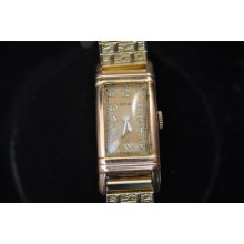 Vintage Mens Elgin Rose Gold Filled Wristwatch Caliber 483 Keeping Time