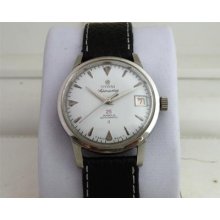 Vintage Rare Titoni Airmaster Rotomatic Date Eta Cal 1258 White Dial Wristwatch