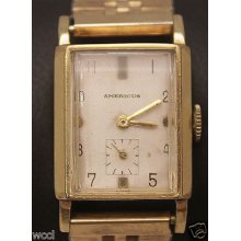 Vintage Swiss Americus 14k Gold Case Expandable Bracelet Manual Movement Watch