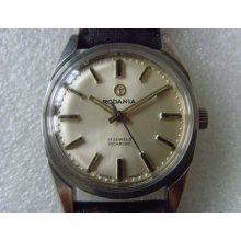 Vintage Swiss Rodania 17j Manual Men's Watch