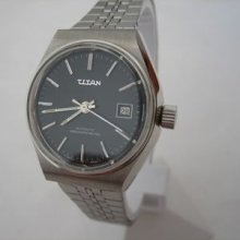 Vintage Titan Watch Auto Swiss Date