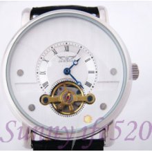 Vintage Tourbillon Mens Auto Mechanical Wrist Watch