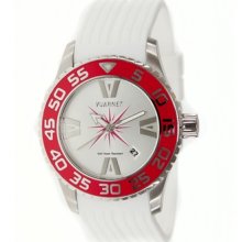 Vuarnet H2O Lady Ladies Watch with White Band and Red Bezel