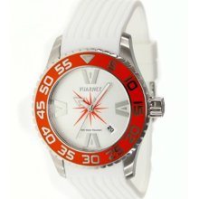 Vuarnet H2O Lady Ladies Watch with White Band and Orange Bezel