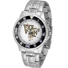 Wake Forest Demon Deacons WFU Mens Steel Bandwrist Watch