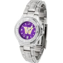 Washington Huskies Women's Stainless Steel Dress Watch