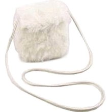White Faux Fur Messanger Bag by Chocolate NWT - Off-White - Microfiber