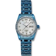 Women Sartego SLMP77 Blue Stainless Steel Automatic Mother of Pearl