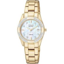 Womens Citizen Ecodrive Regent Watch W/diamonds In Stainless Steel W1822-52d