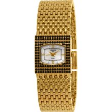 Womens Watch Helbros Goldtone Bracelet W/silver Dial