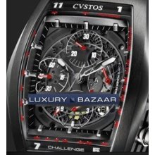 ZZ Challenge Chrono Black Case Steel Red Hands