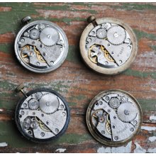 0.9 inch Set of 4 vintage watch movements.