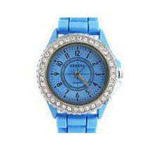 1/4 Colors Geneva Crystal Casual Quartz Silicone Wrist Watch Ty