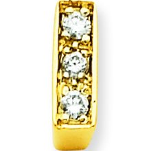 14k 3 Diamond Slide Bracelet Spacer