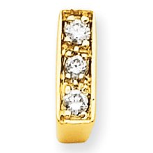 14k Yellow Gold Diamond Victorian Slide Spacers