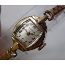 1940' Bulova Ladies 10K Gold Swiss Made Watch