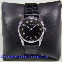 1960's Zenith Black Dial Manual Wind Man's Watch