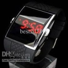2011 Led Luxury Date Digital Watch Lady And Mens Sports Red Led Watc