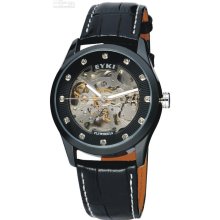 2012 Luxury Moder New Leather Man Automatical Mechanical Watch W8372