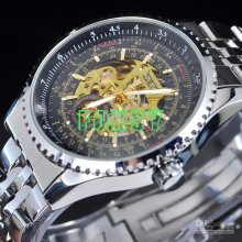 2012 Men's Fashion Watch Mechanical Watch Male Form Hollow Steel Au