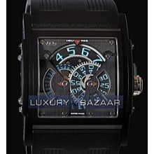 3 Minds (Titanium-Black PVD/ Black-Blue / Black Rubber Strap)
