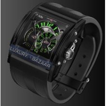 3 Minds (Titanium-Black PVD/ Black-Green / Black Rubber Strap)