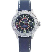 3H Men's 46GMT1 GMT46 Stainless Steel 24-Hour Automatic Interchan ...