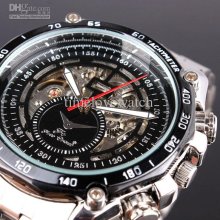 4pcs Per Pack Luxury Style Black Dial Men Automatic Mechanical Watch