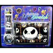 50pcs/lot By Ems Shipping Ghost Nightmare Cartoon Wallet Watches Chi