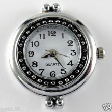 5pcs Arrive Fashionable Quartz Silver Tone Watch Faces For Beading W06