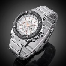 6 Hand Date Day Boy's Sports Quartz Diving Style Shape Wrist Watch Nightlight