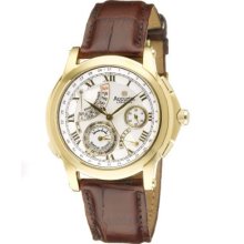 Accurist Grand Master's Repeater Men's Quartz Watch With Silver Dial Analogue Display And Brown Leather Strap Gmt323