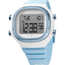 Adidas Originals Unisex Watch Adh9500 Seoul With Lcd Dial And Blue Pu Strap