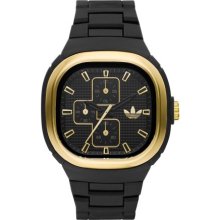 Adidas Unisex 47Mm Black And Gold Seoul Chronograph Watch Adh2585