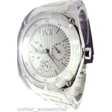 Aix Armani Exchange Ladies Ax5076 Silver Band Multi Functions Watch