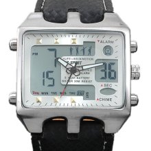 Ak-sport Black Alarm Digital Movement Hours&week Display Mens Wrist Sports Watch