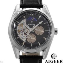 Algeer Ae1110 Automatic Movement Men's Watch Silver/black