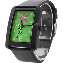 Analog Unisex Leather Quartz Wrist Watch 2354I (Black)