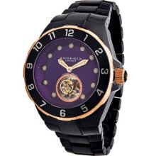 Android Hercules Tourbillon Ceramic Purple Dial Automatic Watch