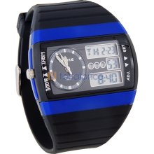 ANIKE Water-resistant Digital Analog Watch with Light Alarm Stopwatch (Blue)