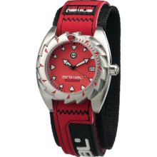 Animal Zepher Men's Quartz Watch With Red Dial Analogue Display And Red Fabric And Canvas Strap Ww2wa008-004-O/S