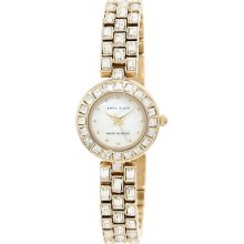 Anne Klein Ak/1030mpgb Swarovski Baguette Crystal Accented Gold Bracelet Watch