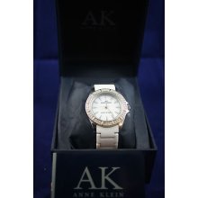 Anne Klein Swarovski Crystal White Ceramic Ladies Watch 10-9683mpwt Links Remove