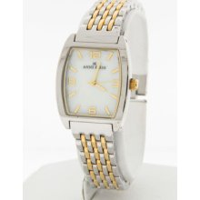 Anne Klein Women's Two-tone Stainless Steel White Mop Dial Quartz Watch