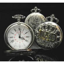 Antique Classic Cover Dad Quartz Pocket Watch Pw27