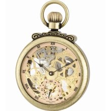 Antique Gold Open Face Mechanical Pocket Watch