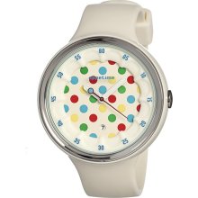 Appetime Unisex Sparkling Analog Plastic Watch - White Rubber Strap - Multicolor Dial - APPSVJ320063