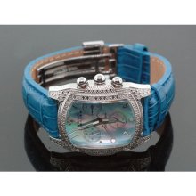 Aqua Master Ladies' Small Diamond Watch Blue Face