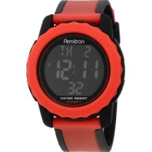 Armitron Mens 40/8274red Colorful Red Resin Strap Chronograph Sport Watch