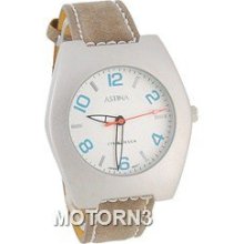 Astina Analog Watch with PU Leather Band (Grey)